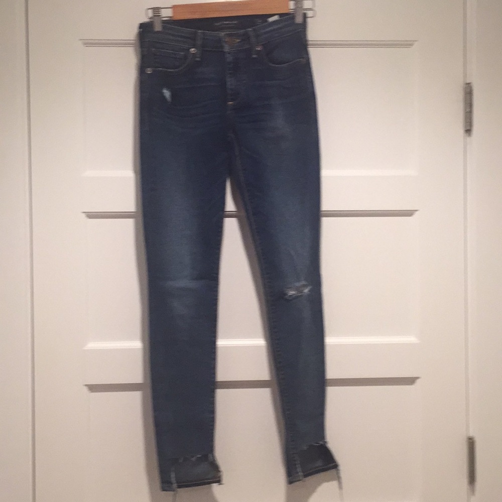 Dark wash skinny jeans